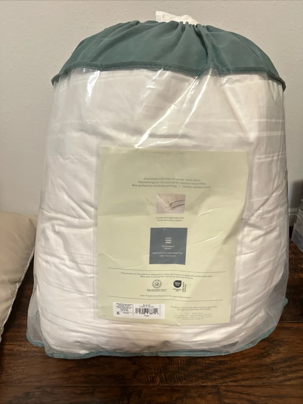 Casaluna All Seasons Weight Down Comforter King White 600 Duck Down Fill